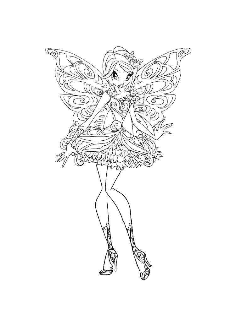 Раскраска винкс (winx) для детей