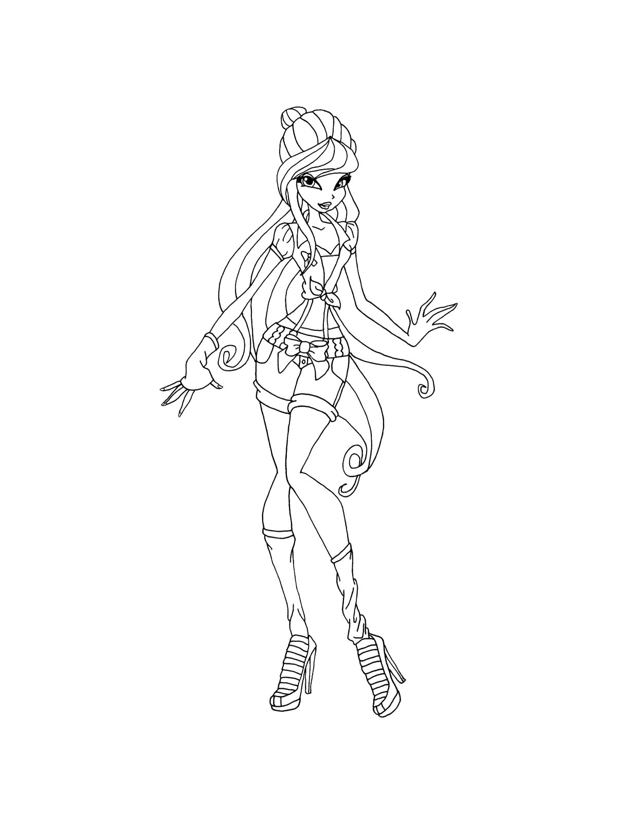 Раскраска винкс (winx) для детей 7