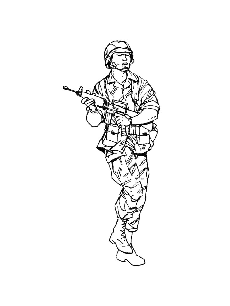 Раскраска Военные 2