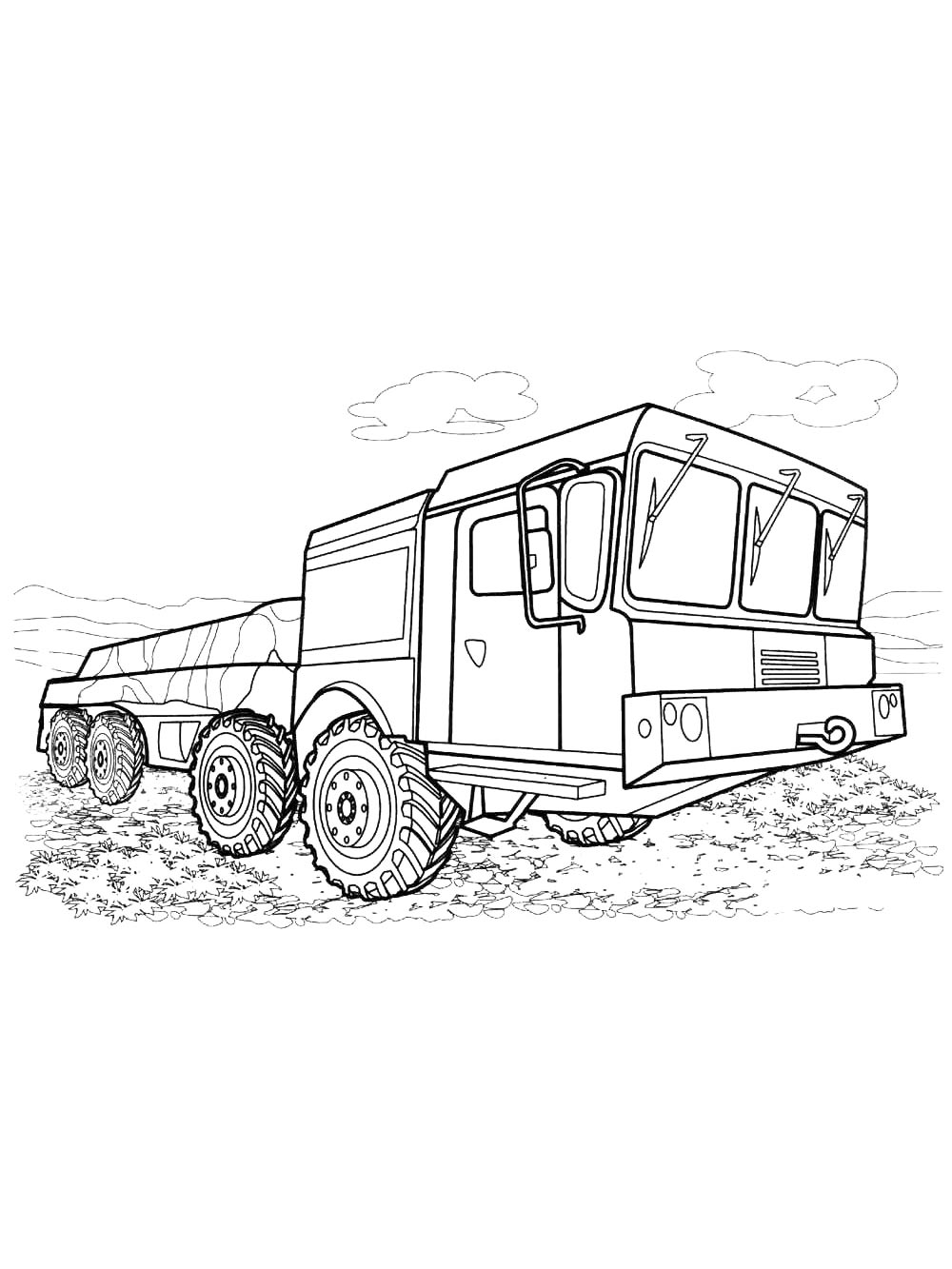 Раскраска Военные машины 2