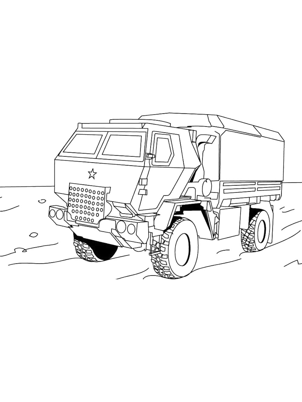 Раскраска Военные машины 2