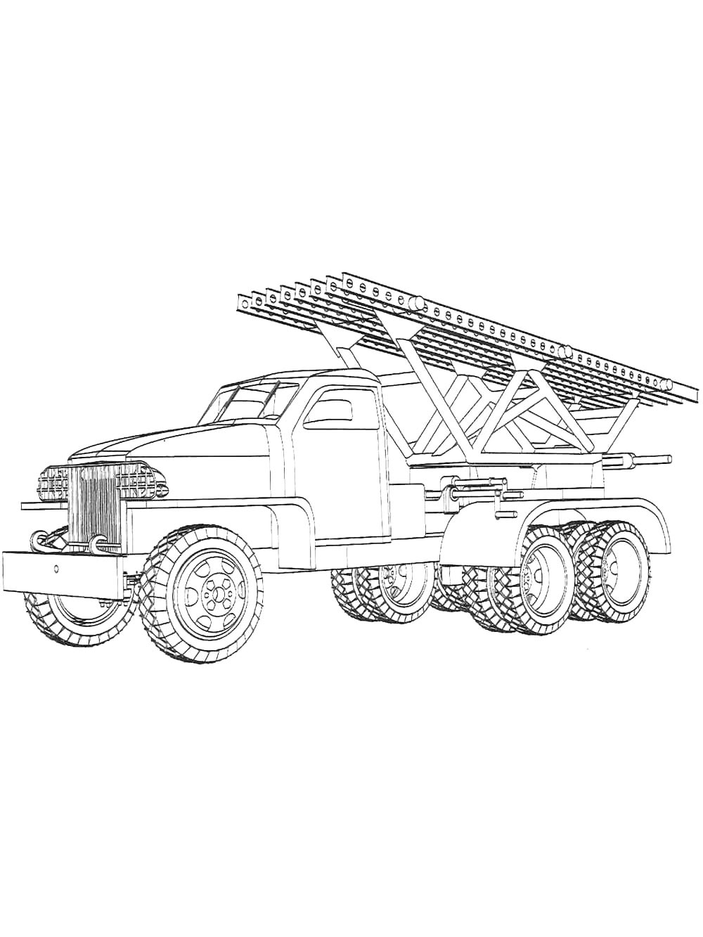 Раскраска Военные машины 2