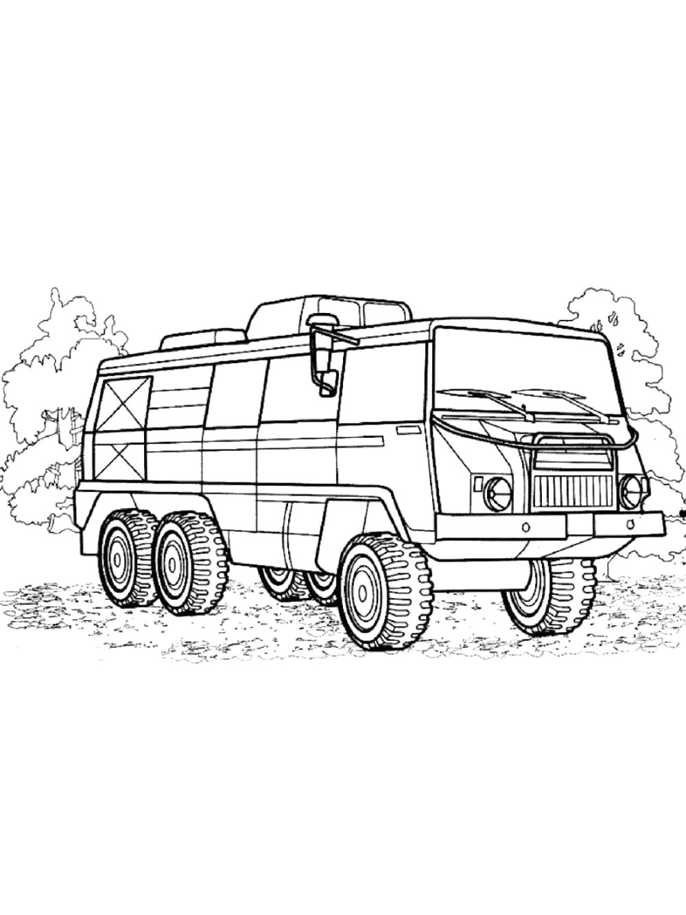 Раскраска Военные машины 2