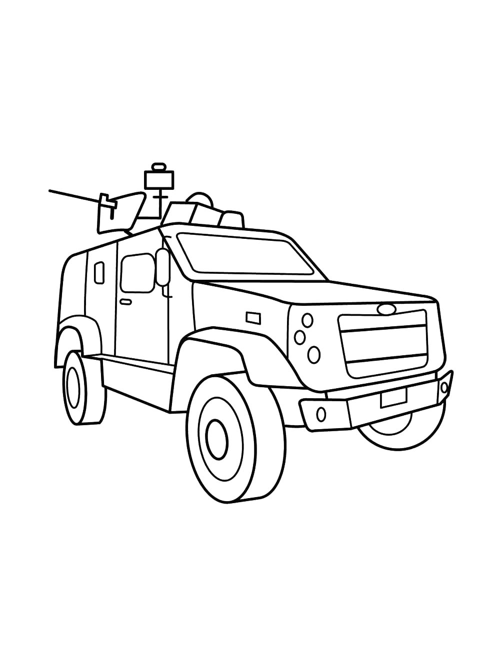 Раскраска Военные машины 2