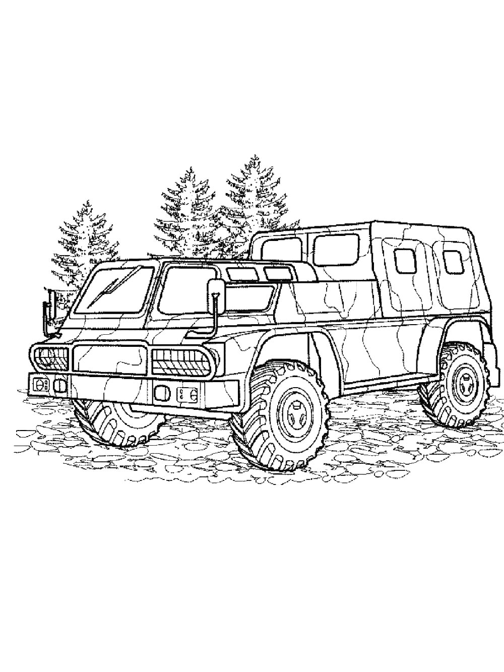 Раскраска Военные машины