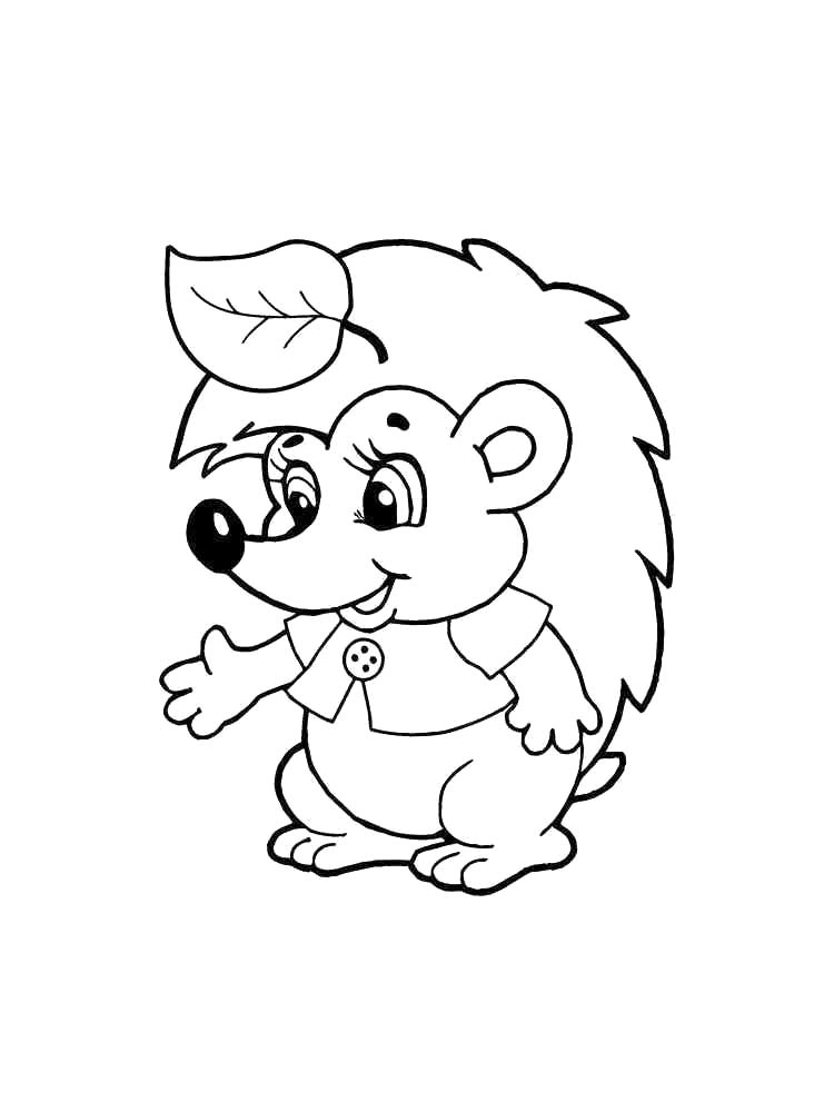 Раскраска ёжик 2