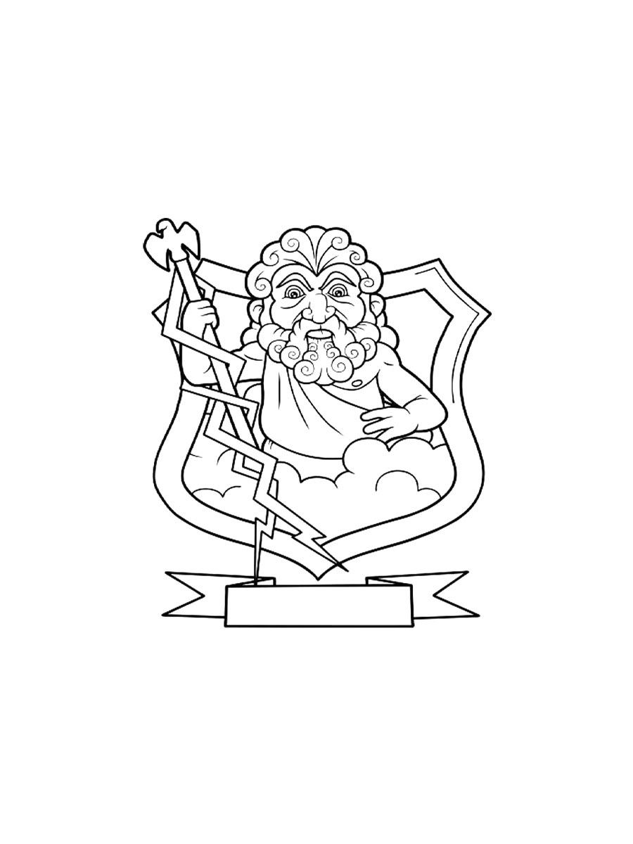 Раскраска Зевс 2