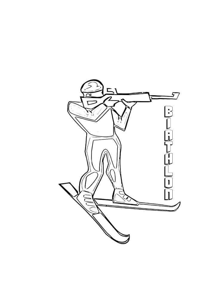 Раскраска Зимний вид спорта 2