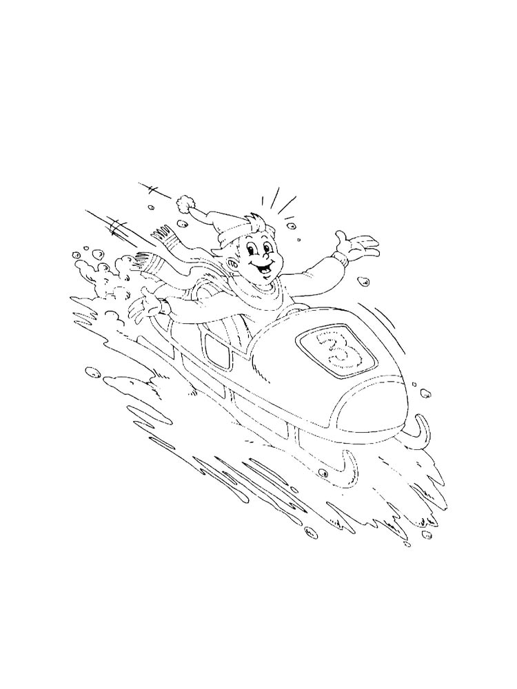 Раскраска Зимний вид спорта 2