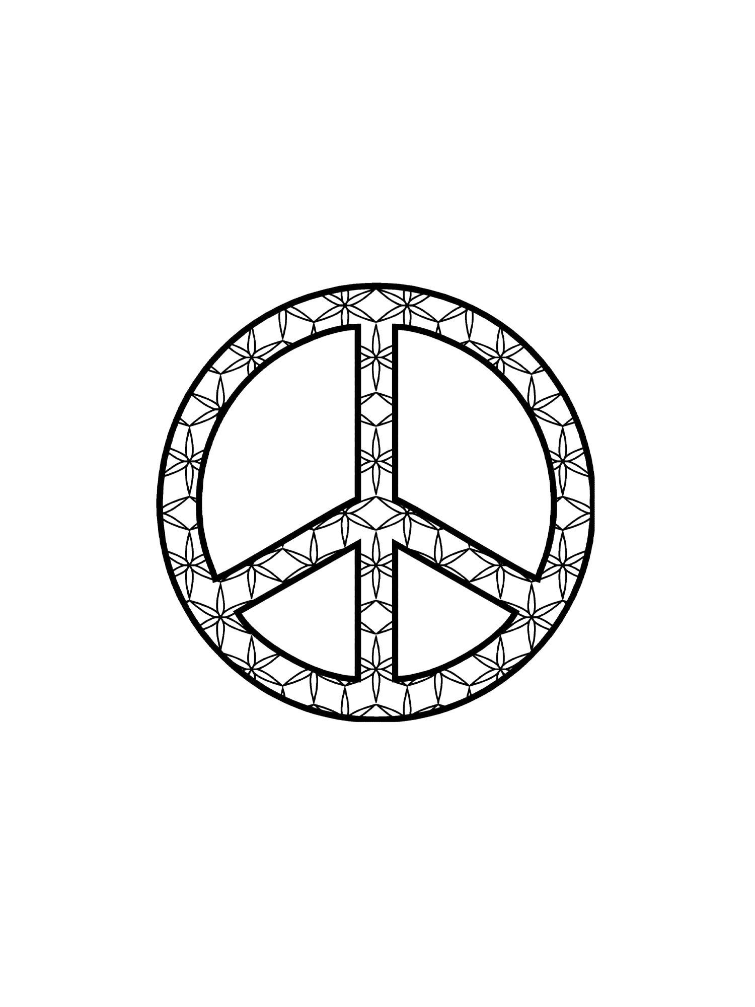 Раскраска Знак Мира 2