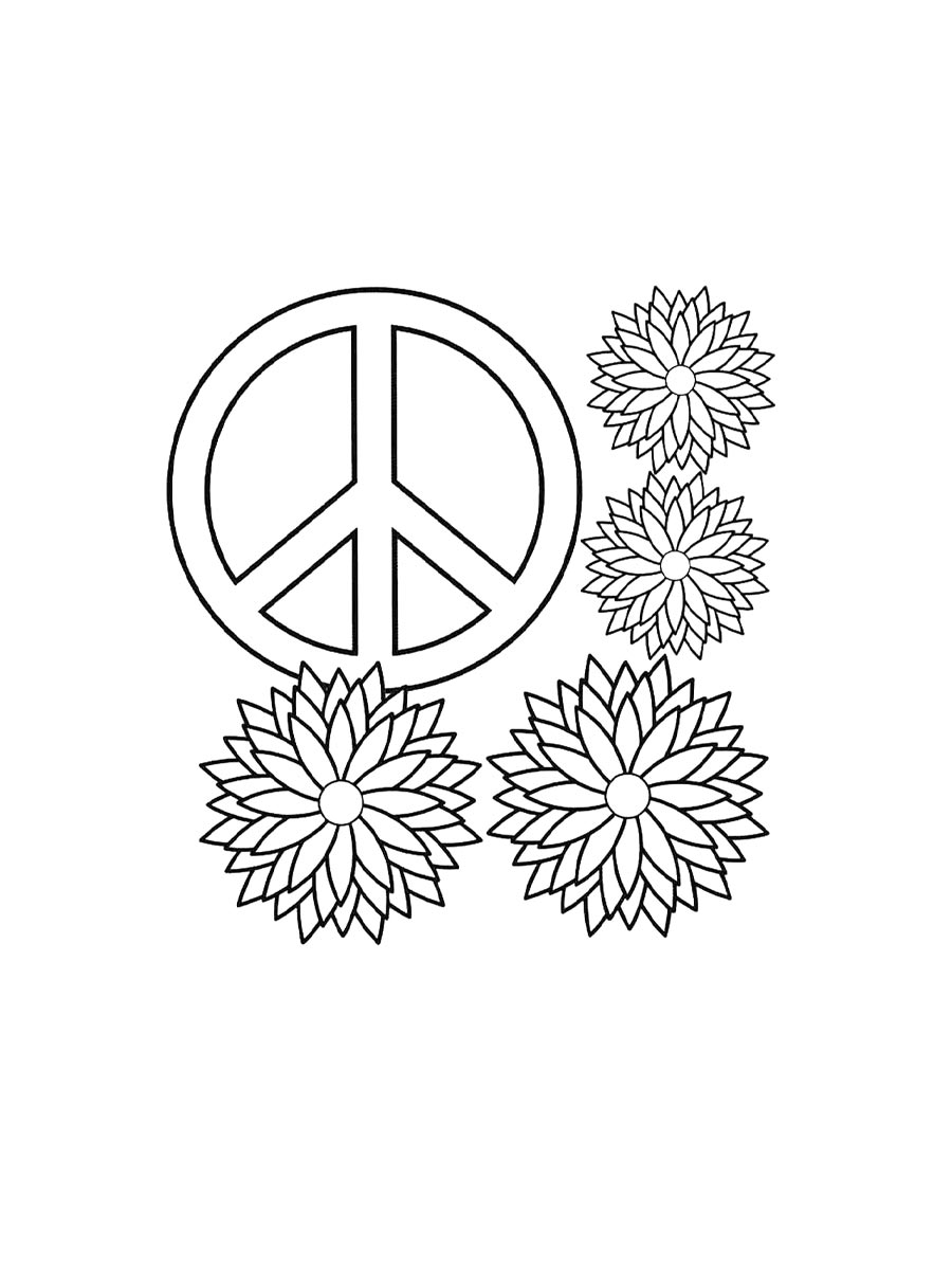 Раскраска Знак Мира 2