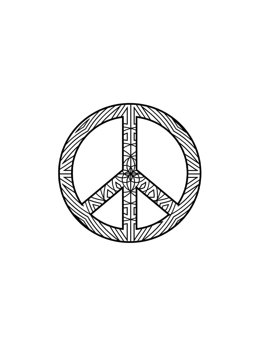 Раскраска Знак Мира 2