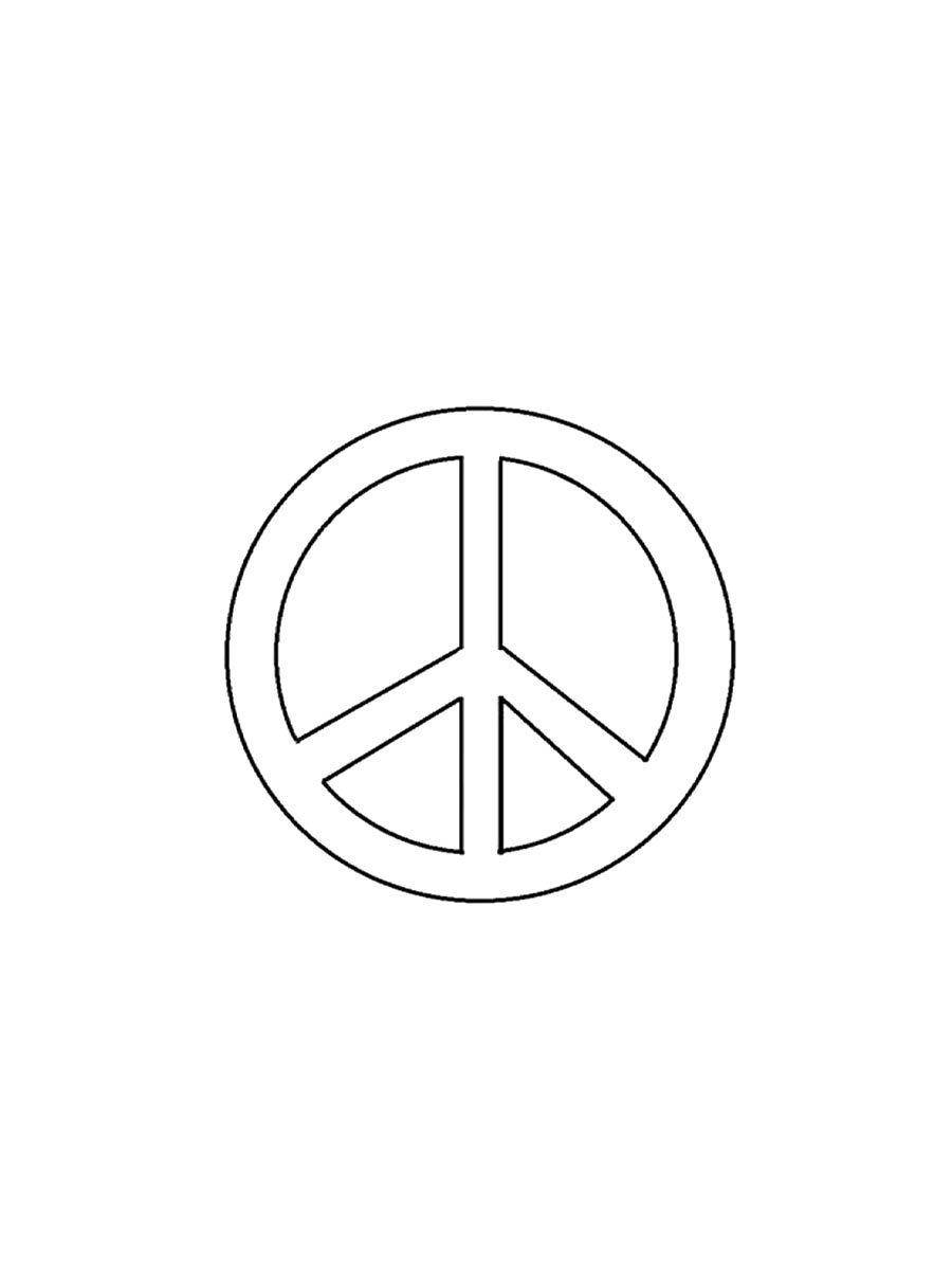 Раскраска Знак Мира 2