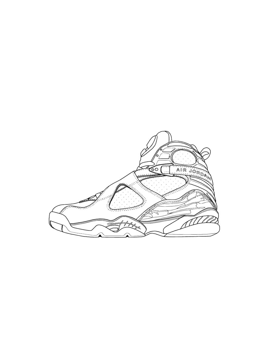Раскраски air jordan для раскрашивания