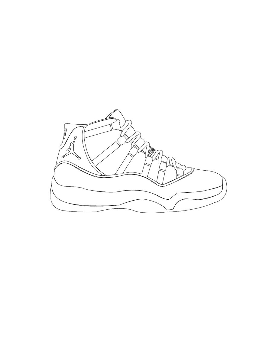 Раскраски air jordan картинка для раскрашивания 2