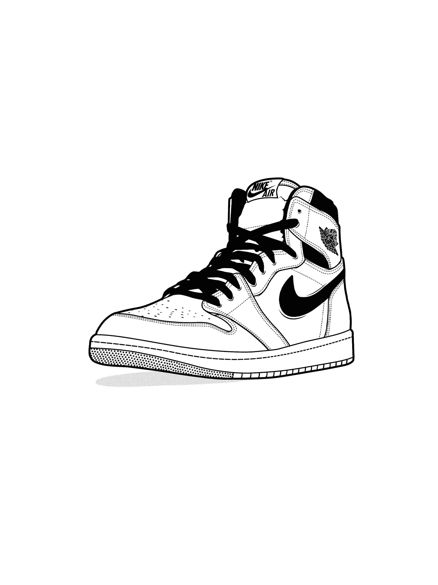 Раскраски air jordan картинка для раскрашивания