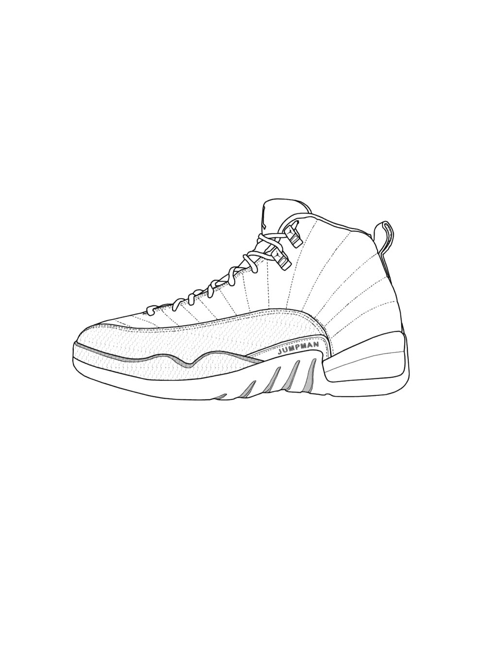 Раскраски air jordan рисунок для раскрашивания 2