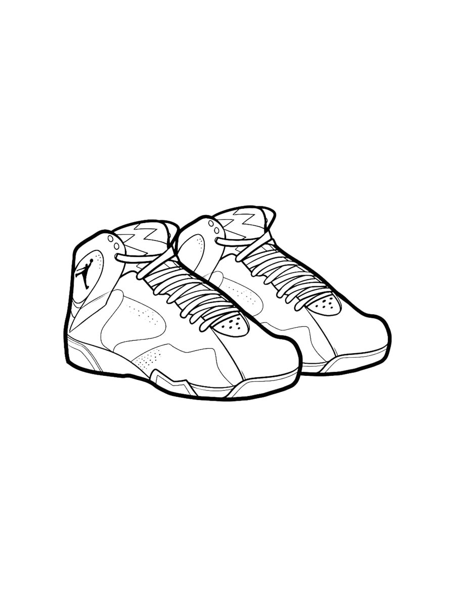 Раскраски air jordan рисунок для раскрашивания 3