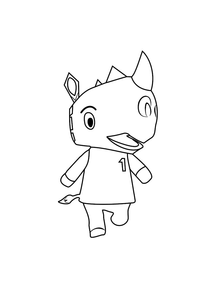 Раскраски animal crossing черно-белая раскраска 6