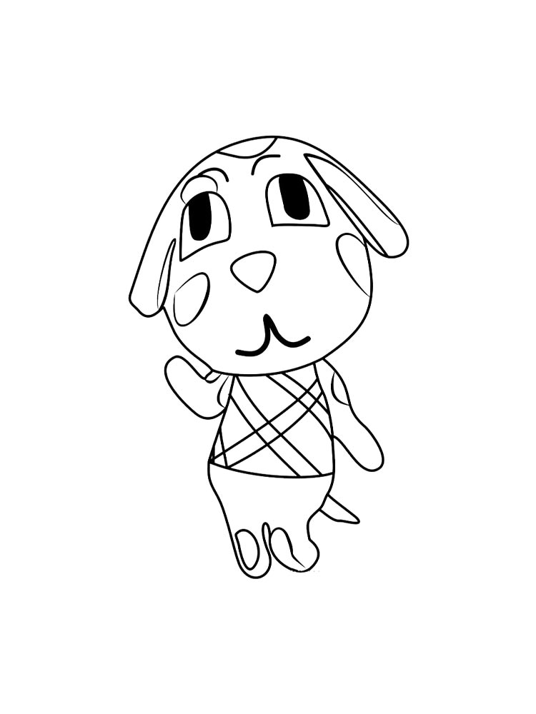 Раскраски animal crossing картинка для раскрашивания 3