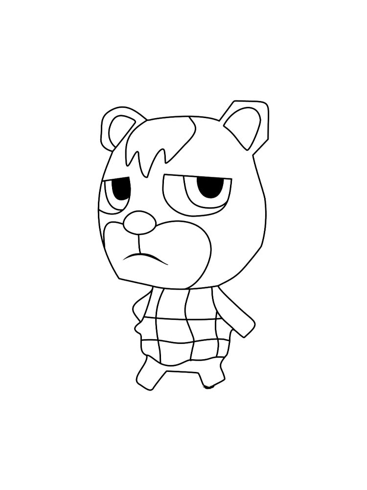 Раскраски animal crossing картинка для раскрашивания 7