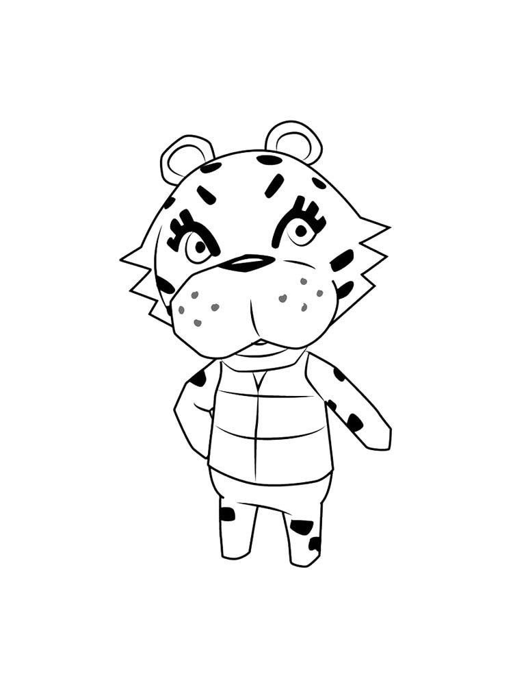 Раскраски animal crossing картинка для раскрашивания 8