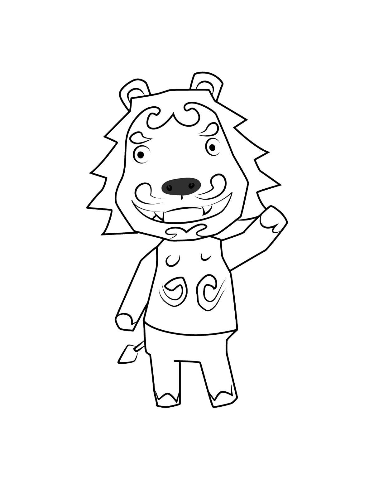 Раскраски animal crossing рисунок для раскрашивания 2