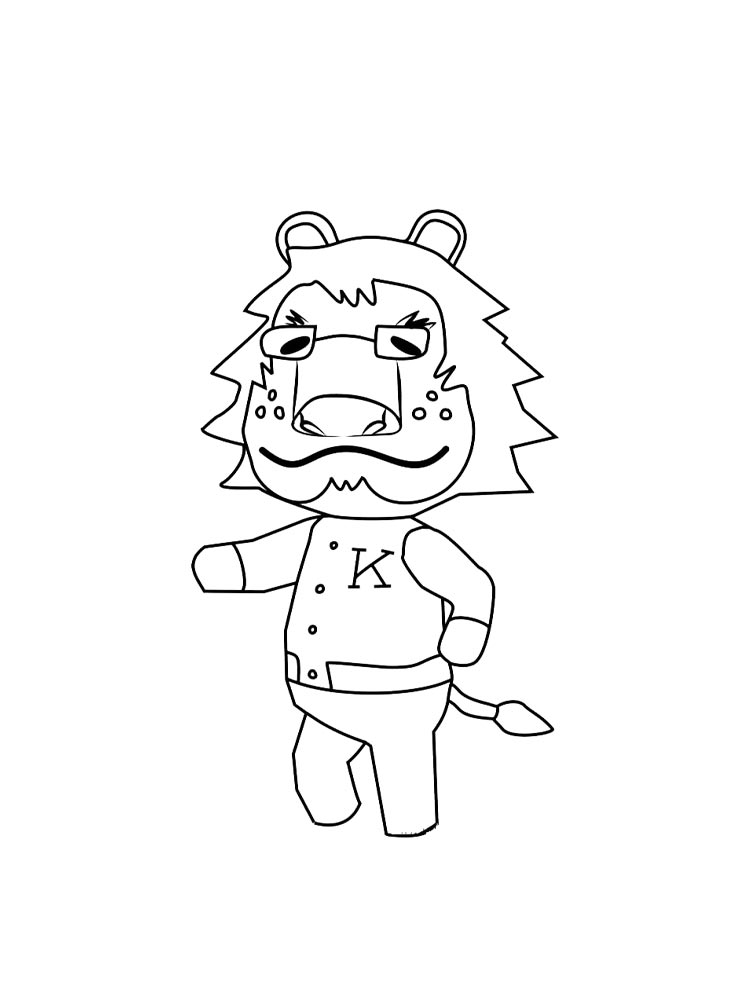 Раскраски animal crossing рисунок для раскрашивания 4