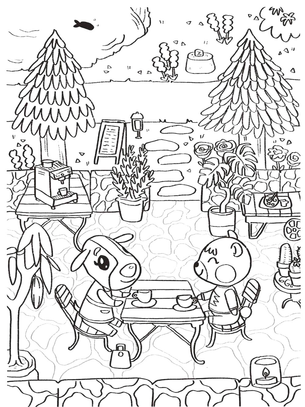 Раскраски animal crossing рисунок для раскрашивания 5