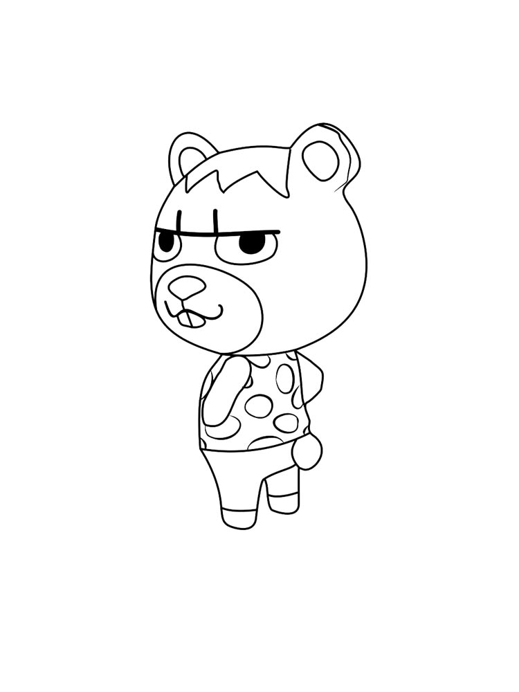 Раскраски animal crossing рисунок для раскрашивания