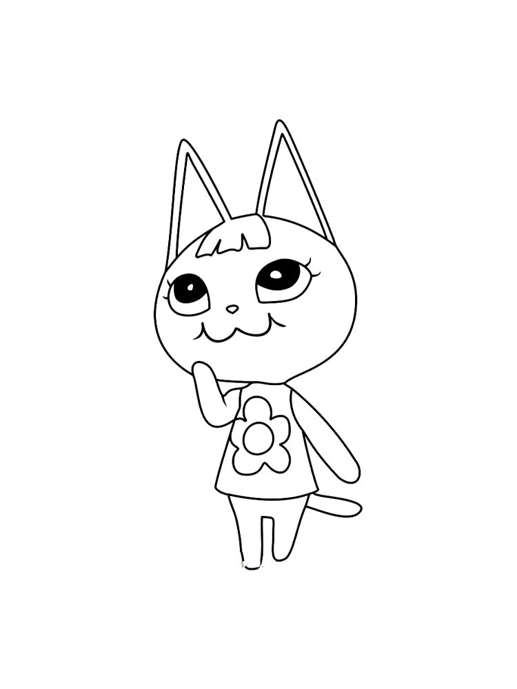 Раскраски animal crossing рисунок для раскрашивания 6
