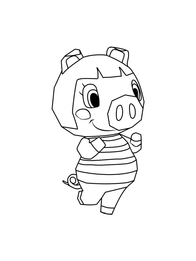 Раскраски animal crossing рисунок для раскрашивания 7