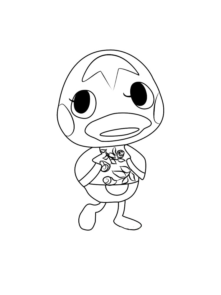 Раскраски animal crossing рисунок для раскрашивания 8