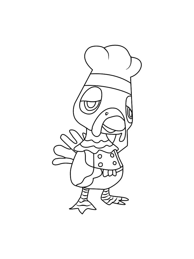 Раскраски animal crossing рисунок для раскрашивания 9