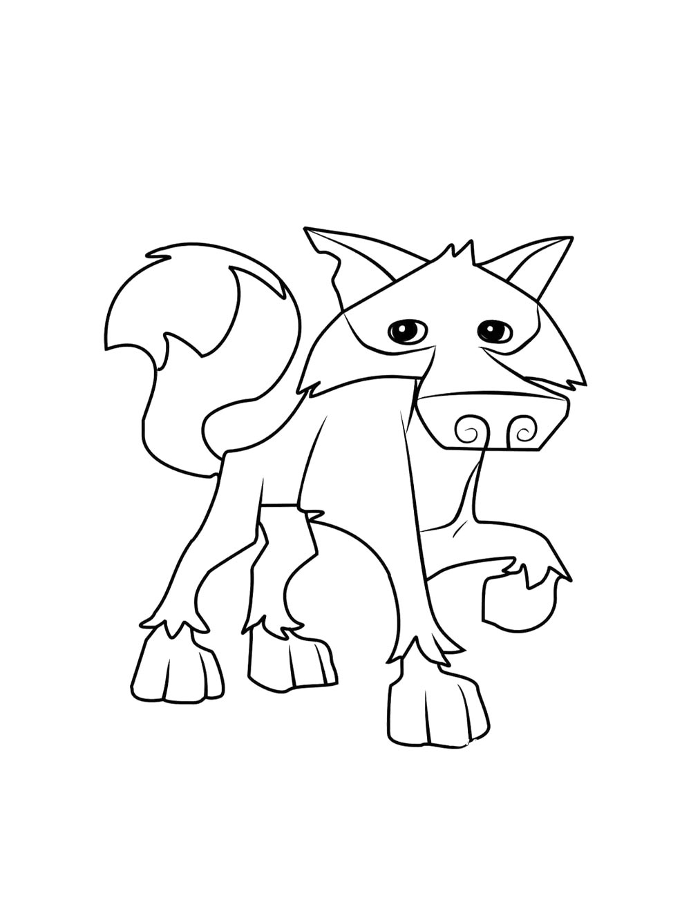 Раскраски animal jam черно-белая раскраска 4