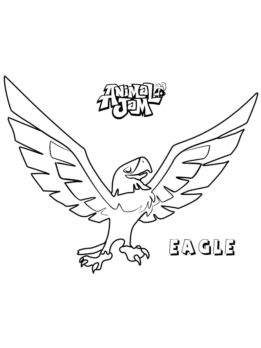 Раскраски animal jam черно-белая раскраска