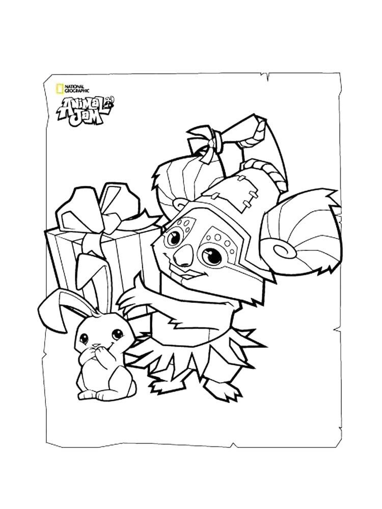 Раскраски animal jam рисунок для раскрашивания 3