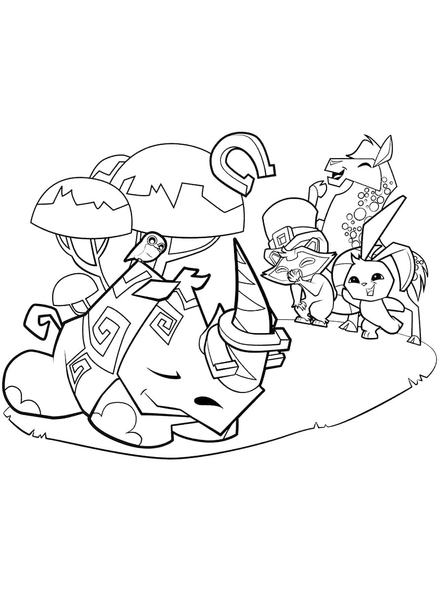 Раскраски animal jam рисунок для раскрашивания