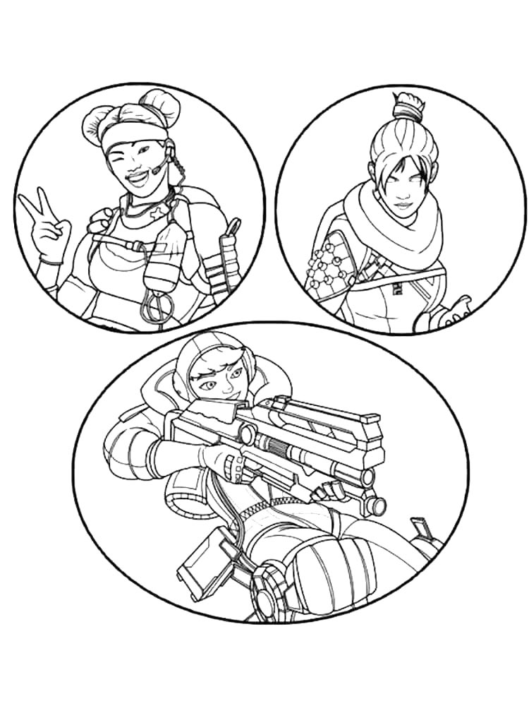 Раскраски apex legends картинка для раскрашивания 2