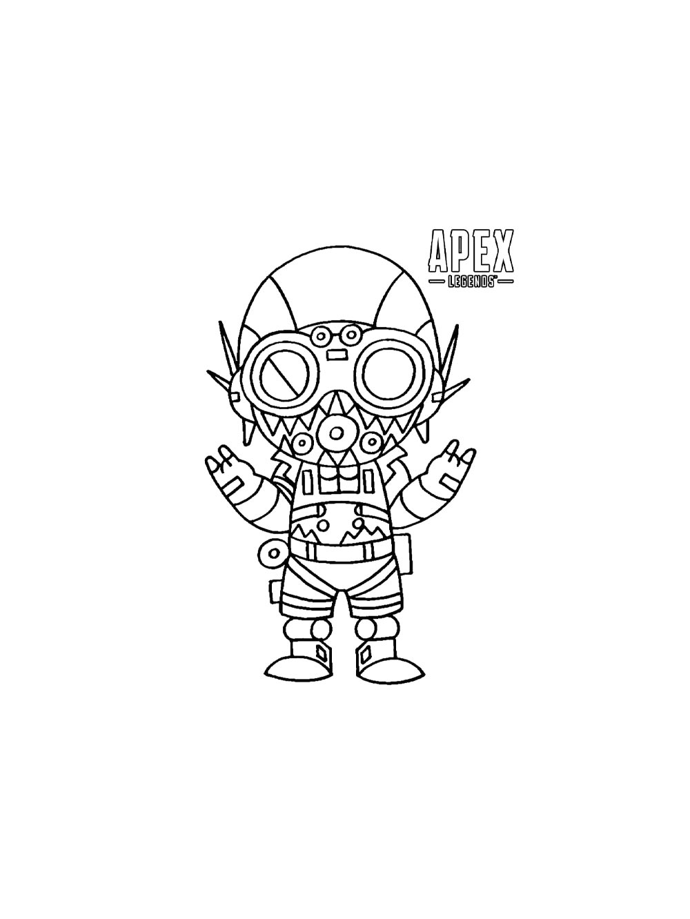 Раскраски apex legends рисунок для раскрашивания 2