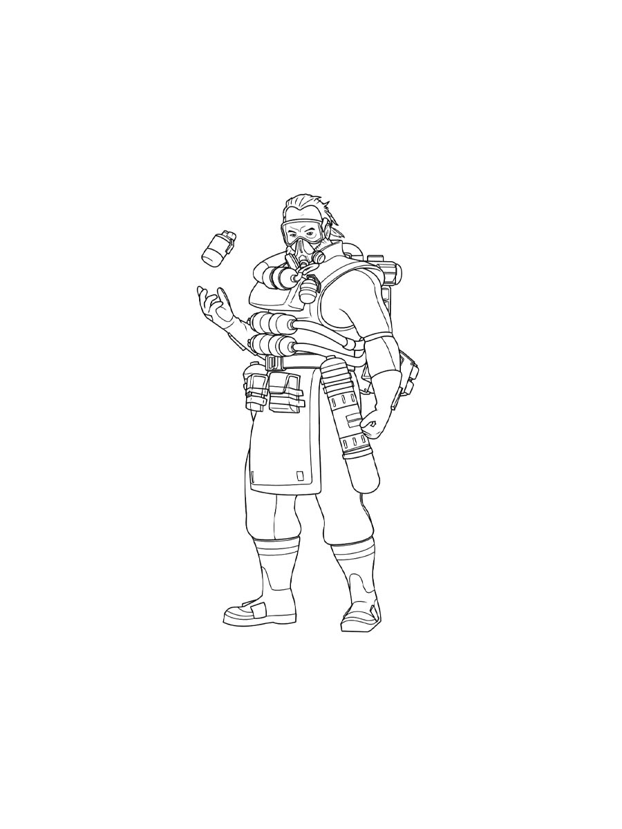 Раскраски apex legends рисунок для раскрашивания 3