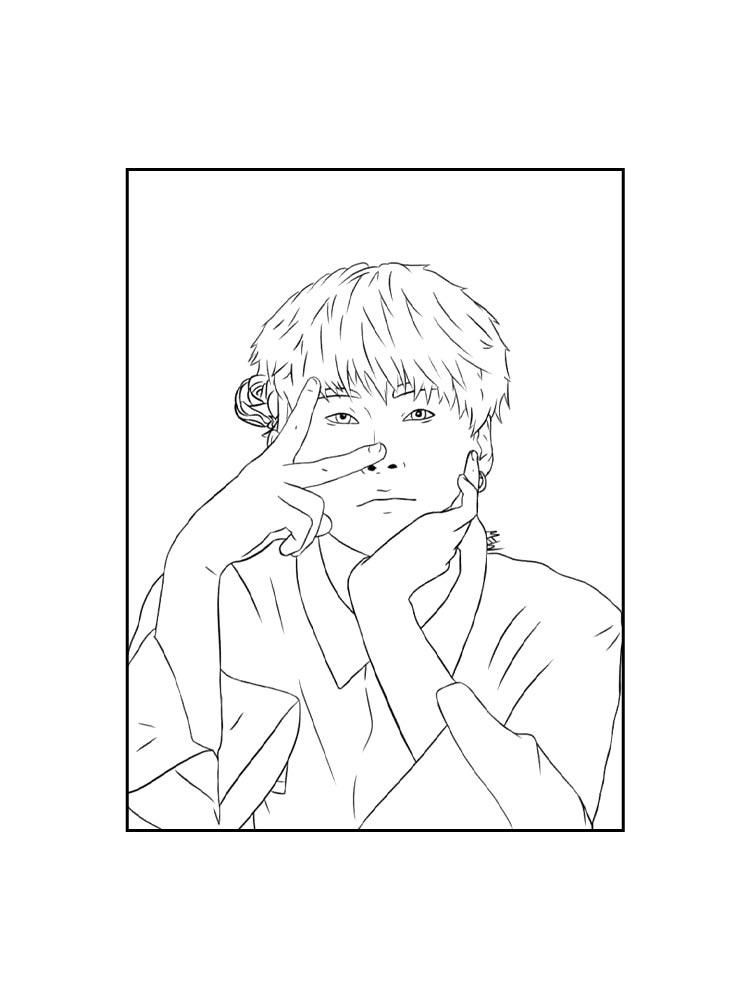 Раскраски бтс (bts) для раскрашивания