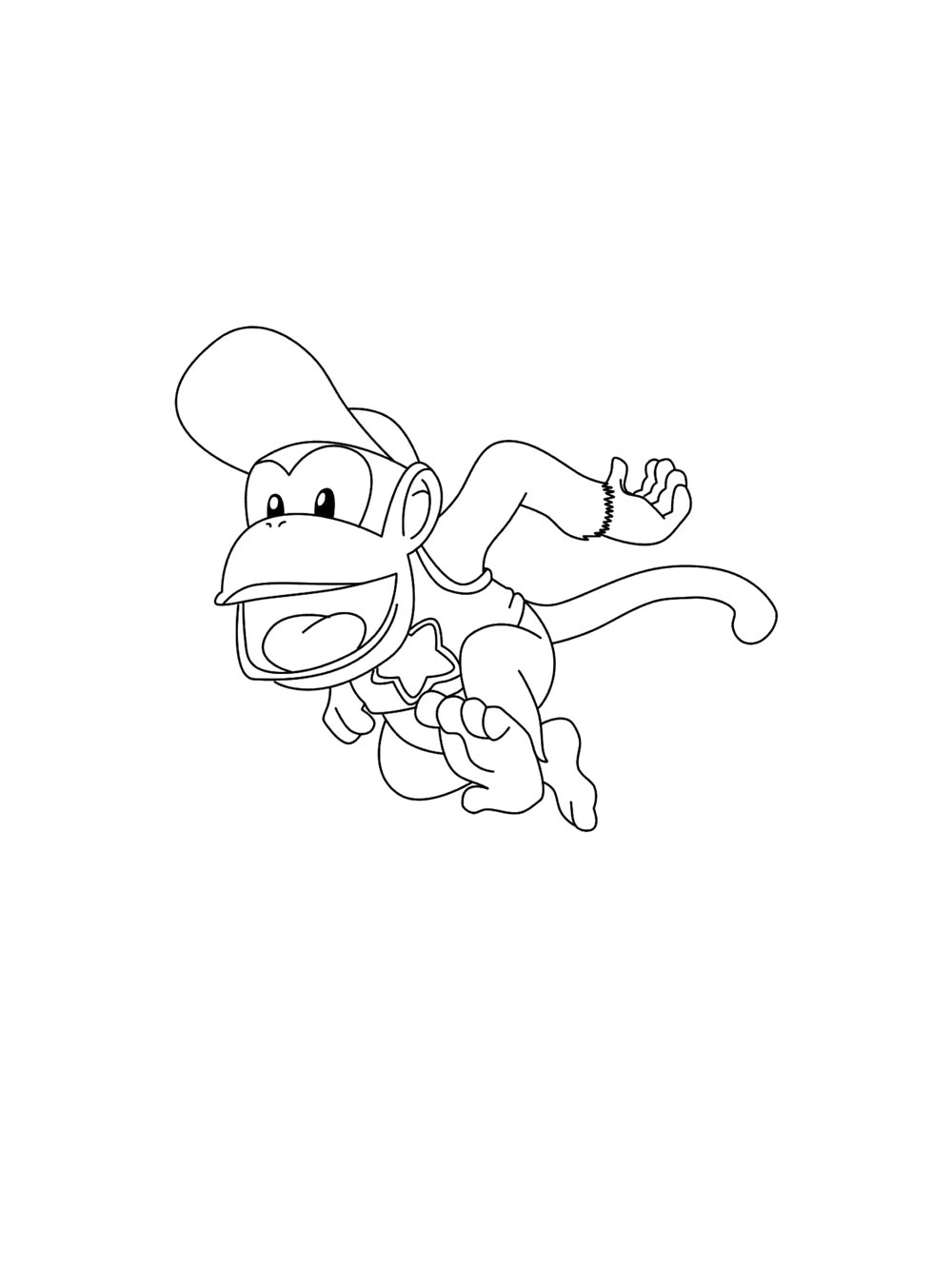 Раскраски diddy kong для раскрашивания