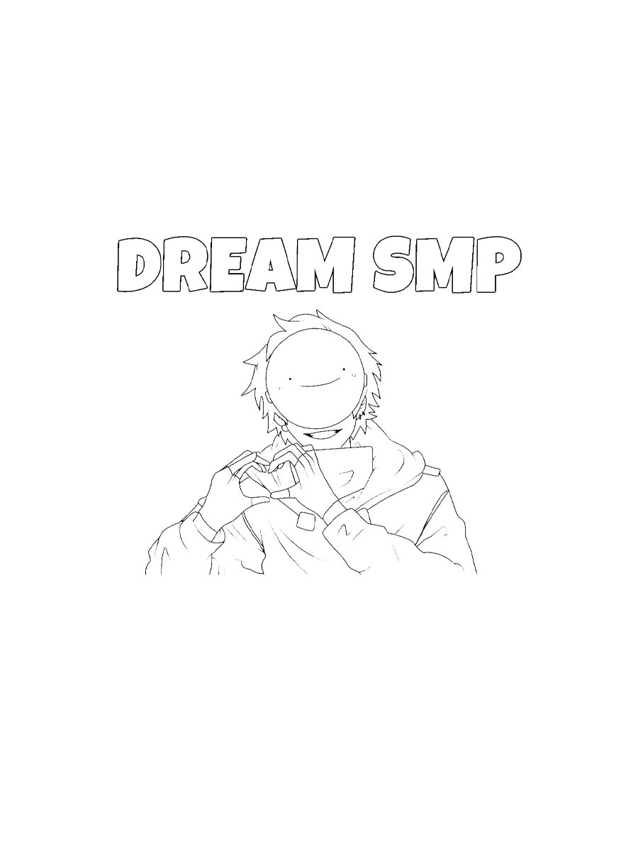 Раскраски dream smp рисунок для раскрашивания