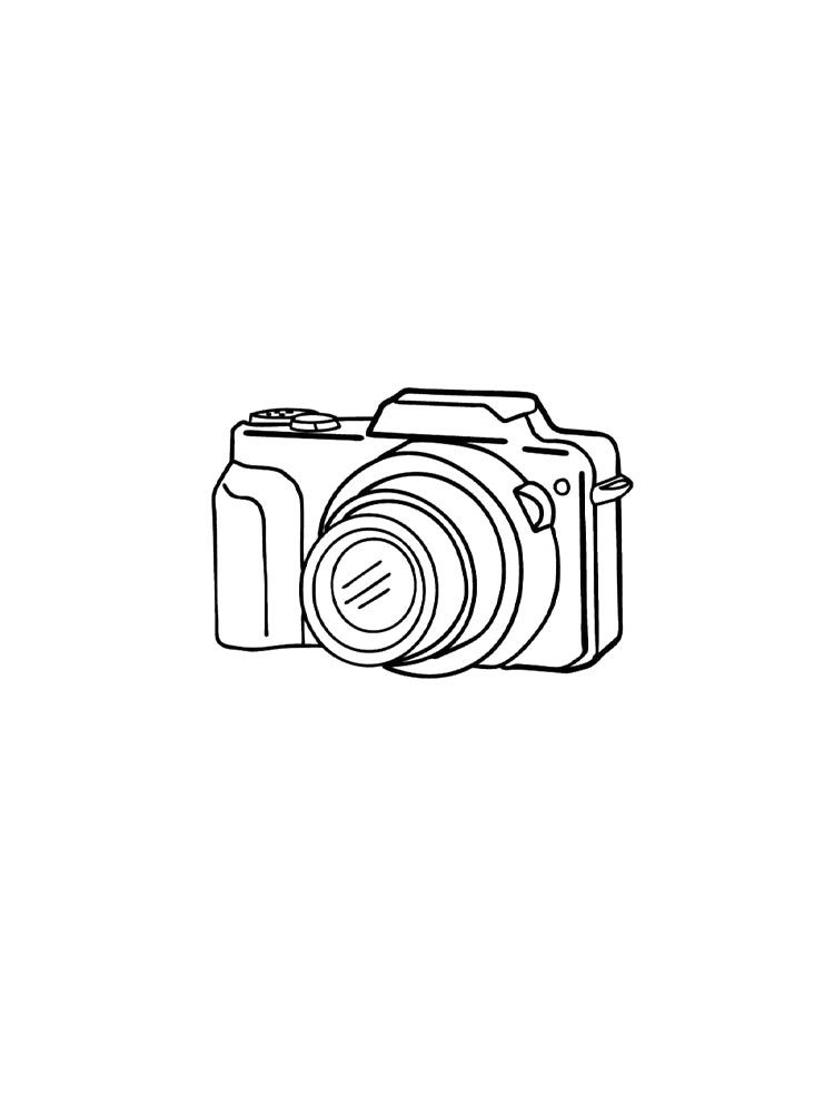 Раскраски фотоаппарат для раскрашивания 3