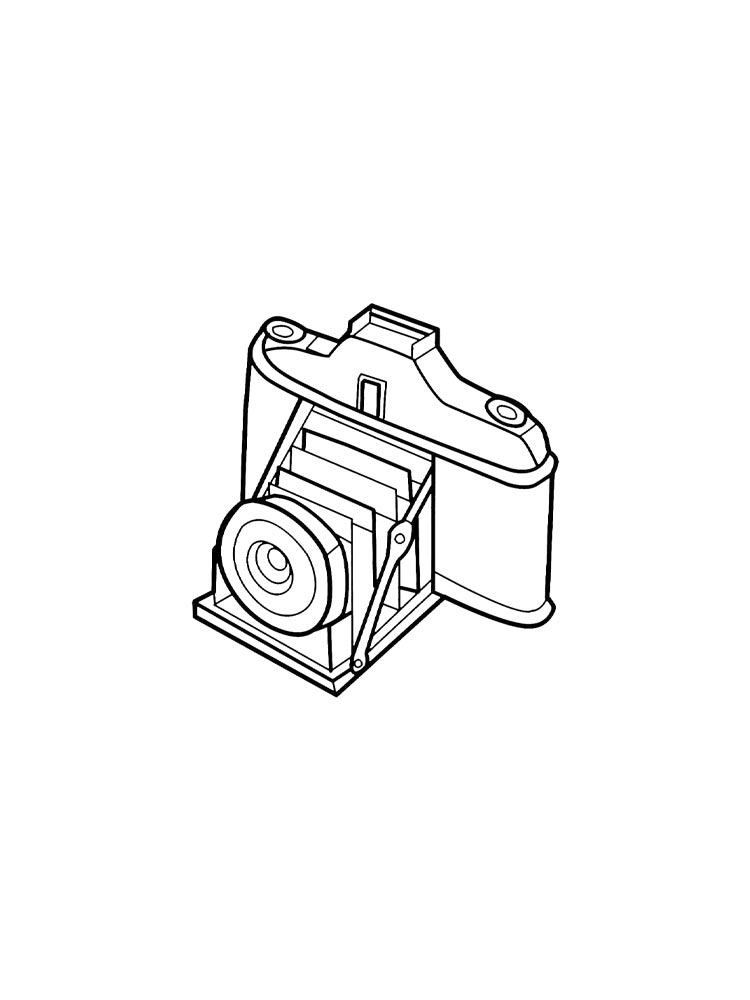 Раскраски фотоаппарат картинка для раскрашивания