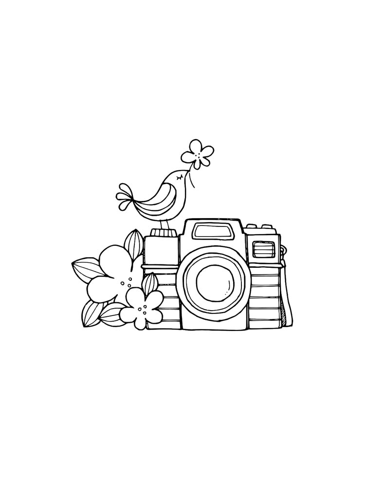 Раскраски фотоаппарат раскраска для детей 2