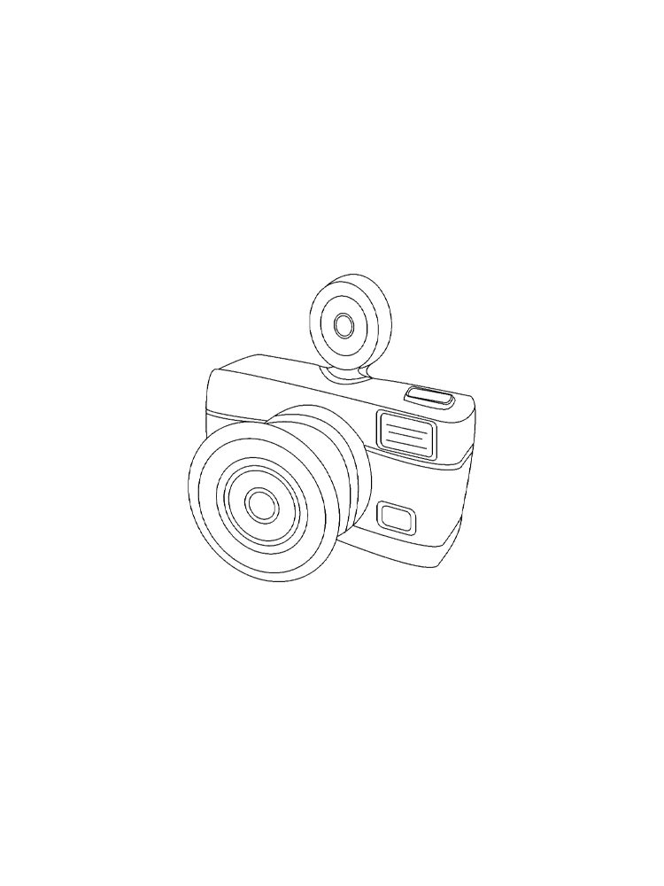 Раскраски фотоаппарат раскраска для детей