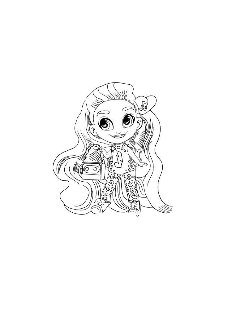 Раскраски hairdorables рисунок для раскрашивания 2