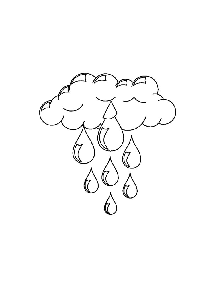 Раскраски капля черно-белая раскраска 2